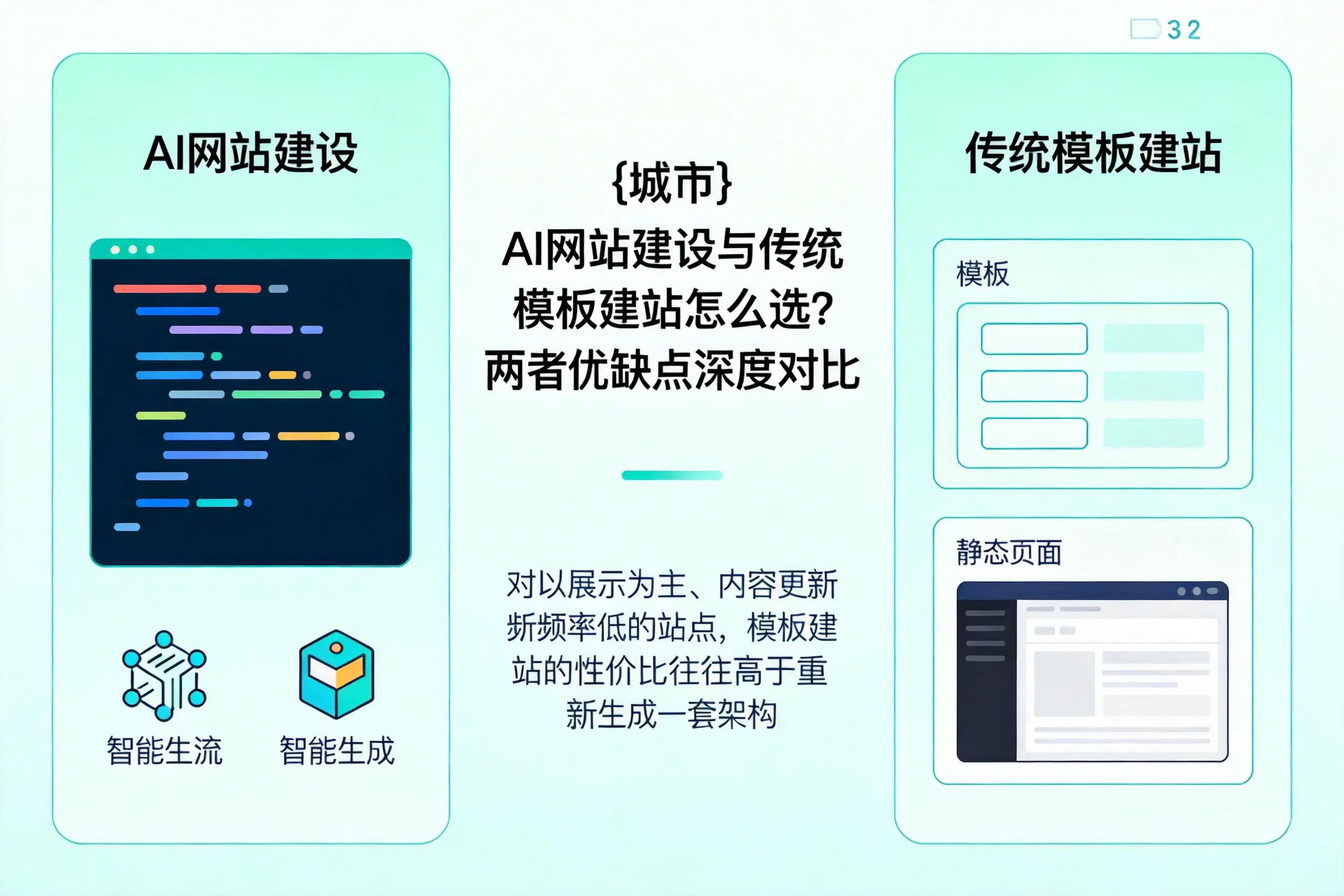 昭通AI网站建设与传统模板建站怎么选？两者优缺点深度对比