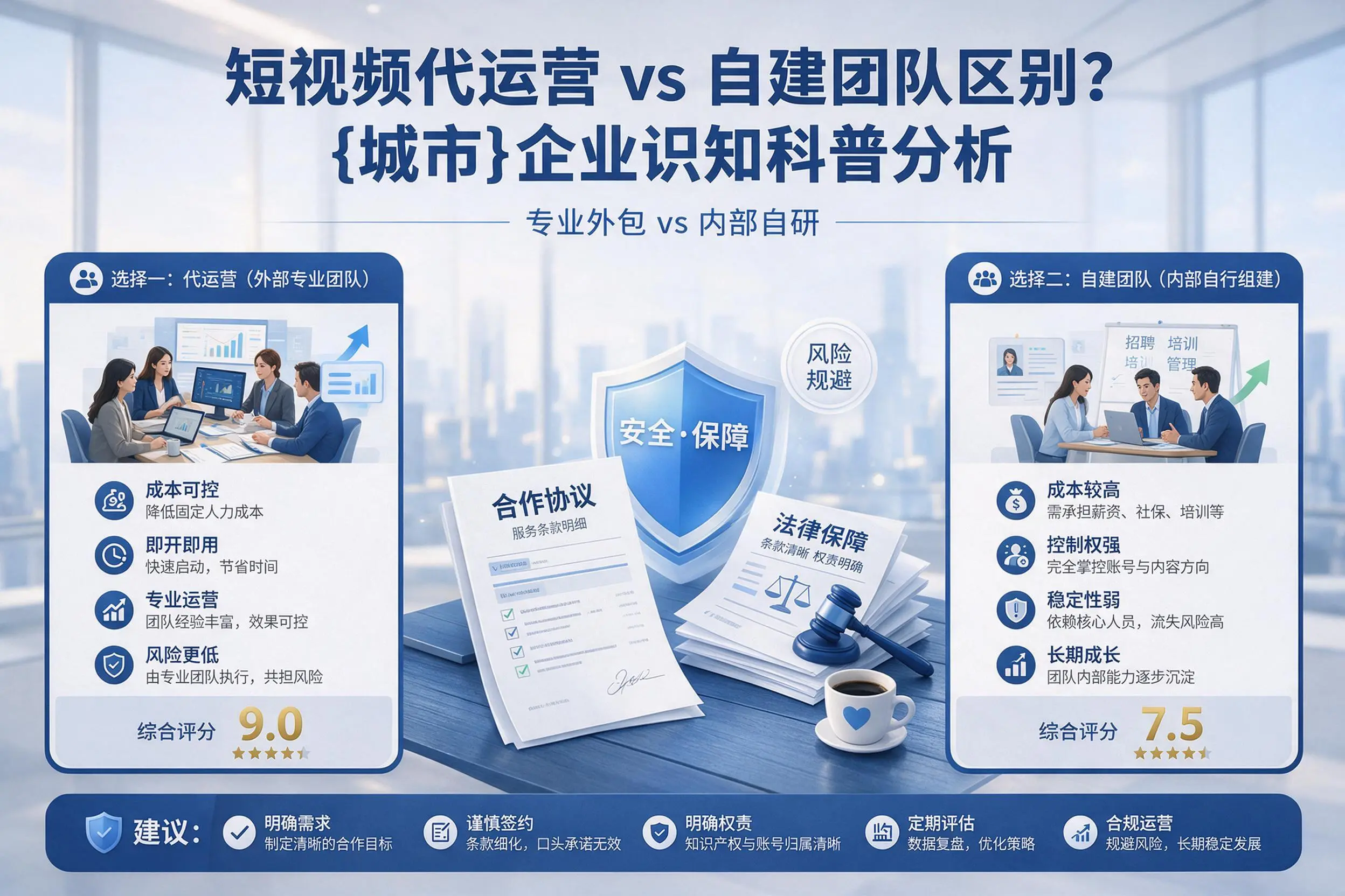 短视频代运营与自建团队区别?昭通企业认知科普分析
