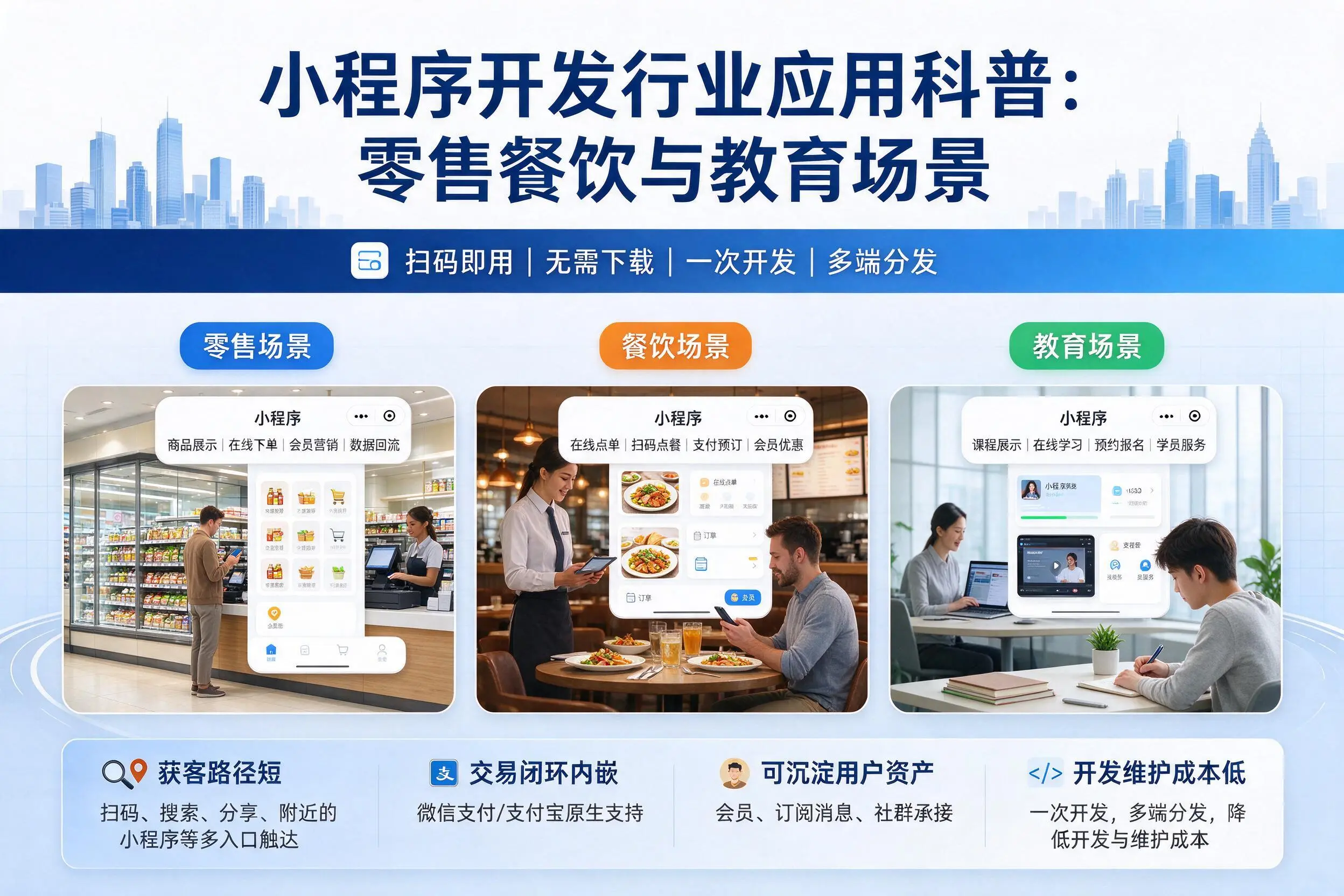 昭通小程序开发行业应用科普：零售餐饮与教育场景