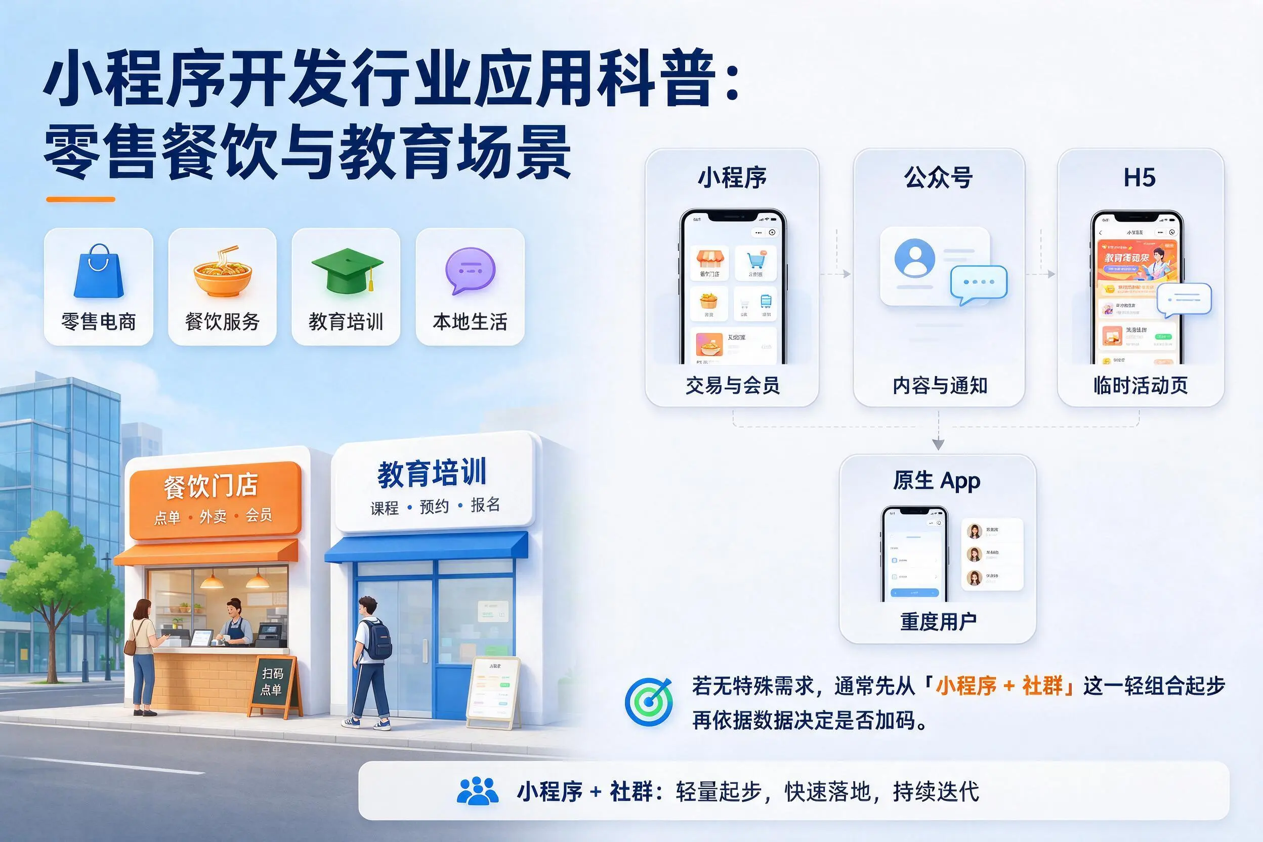 昭通小程序开发行业应用科普：零售餐饮与教育场景