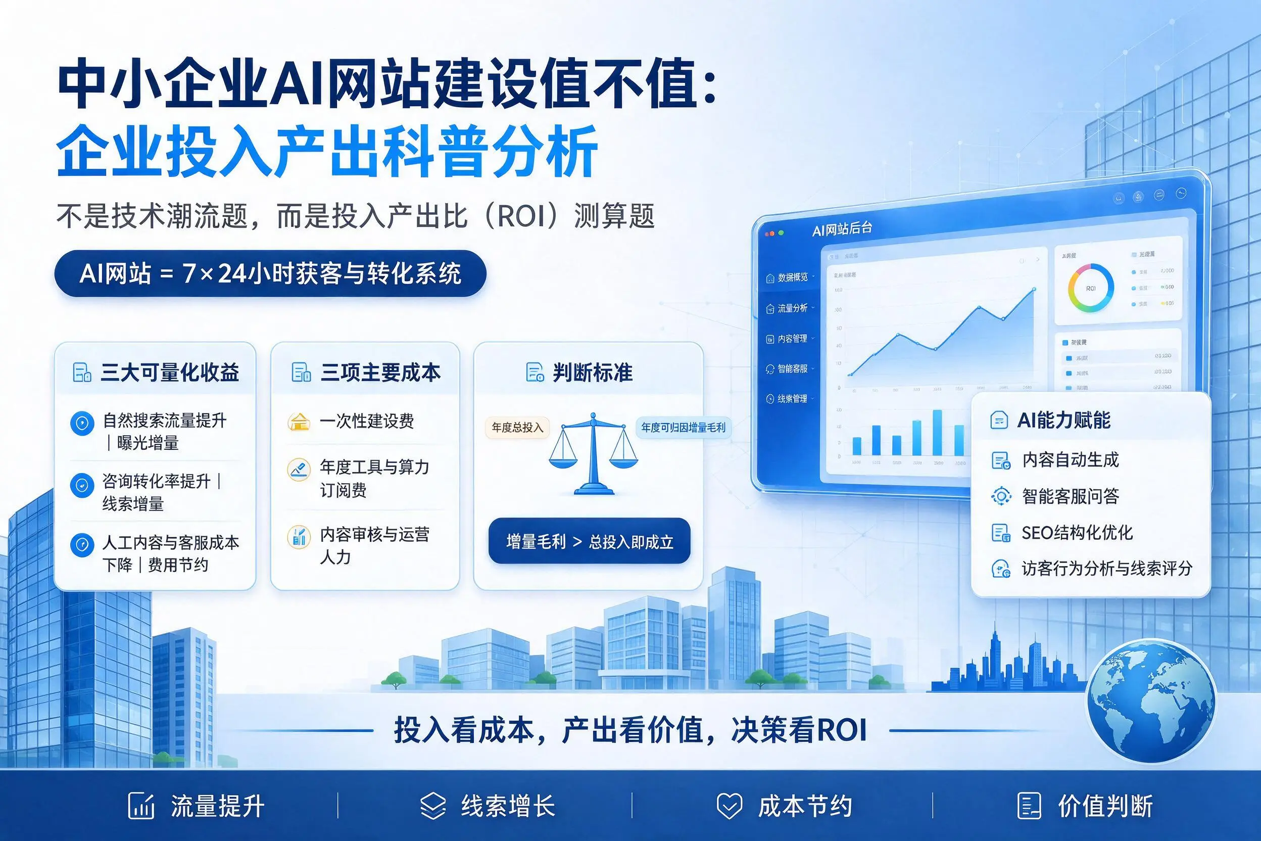 中小企业AI网站建设值不值:昭通企业投入产出科普分析