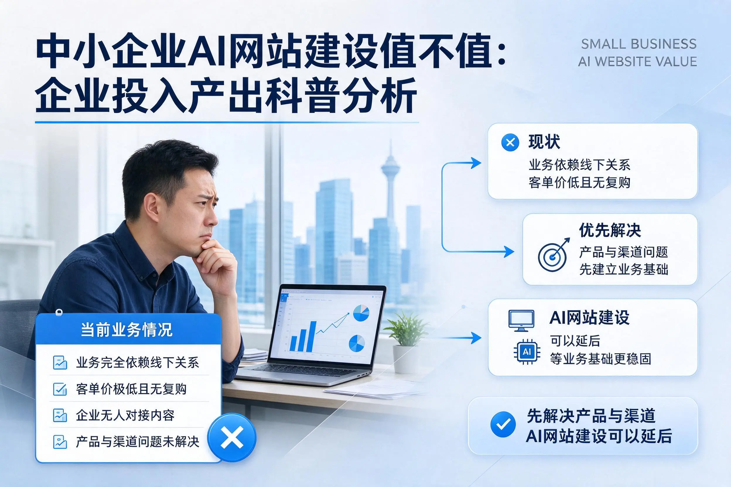 中小企业AI网站建设值不值:昭通企业投入产出科普分析