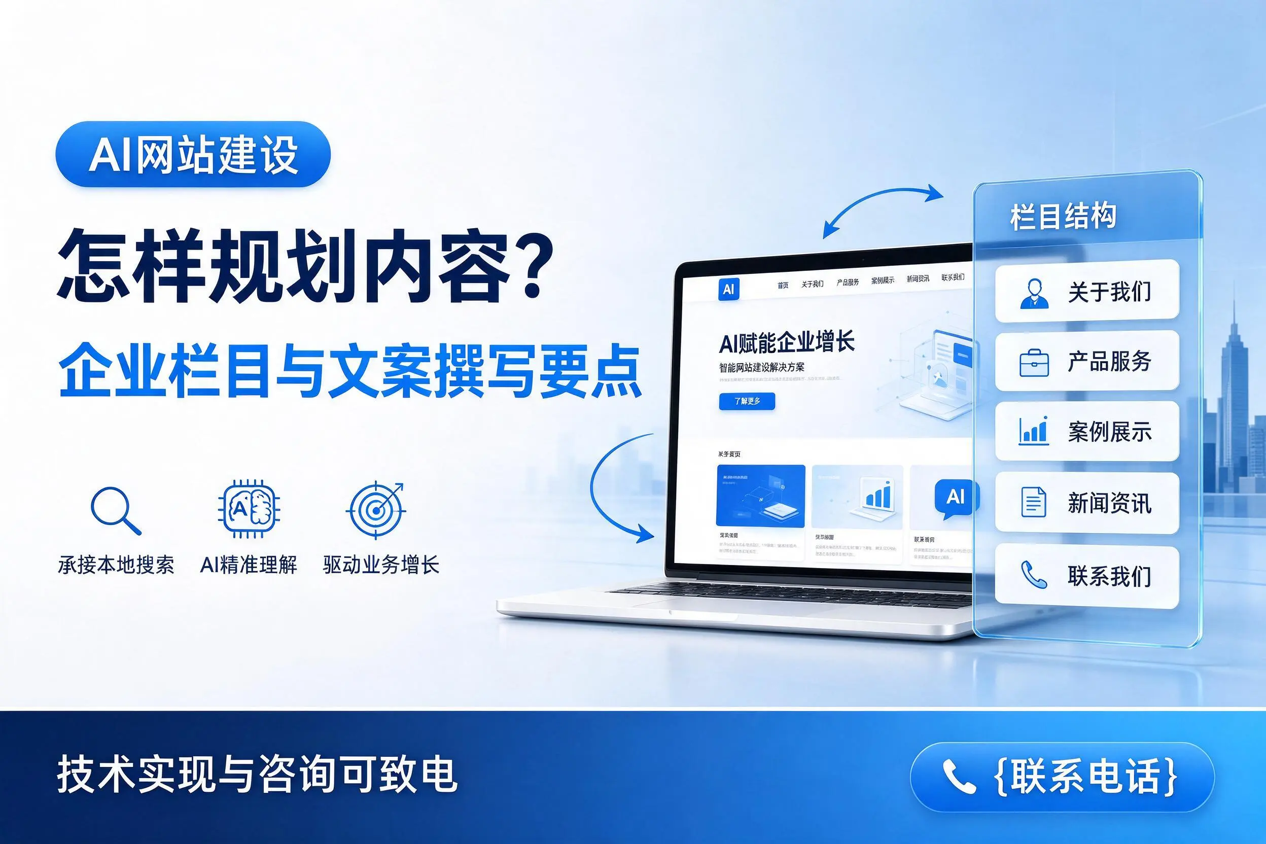 AI网站建设怎样规划内容?昭通企业栏目与文案撰写要点