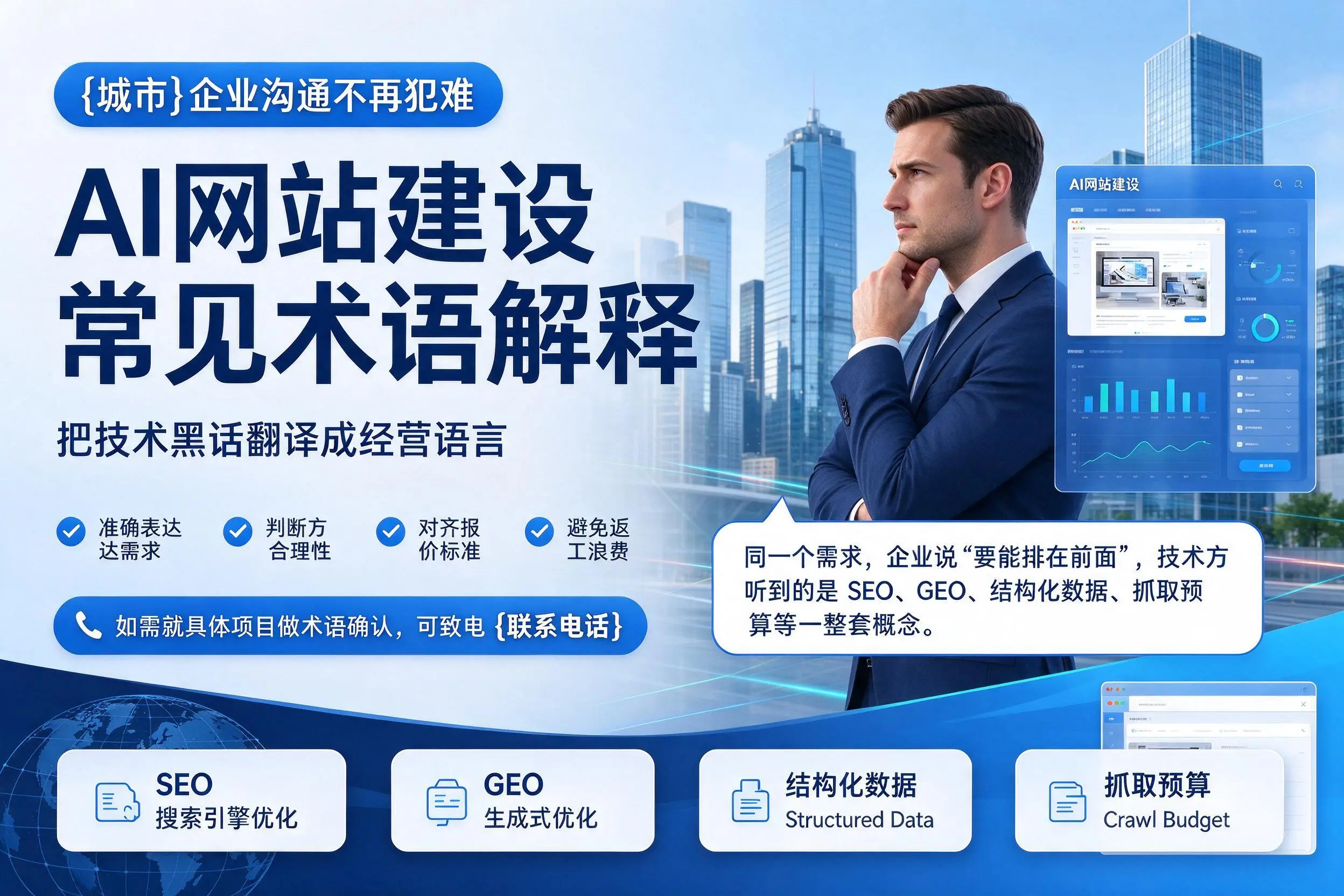 AI网站建设常见术语解释,昭通企业沟通不再犯难