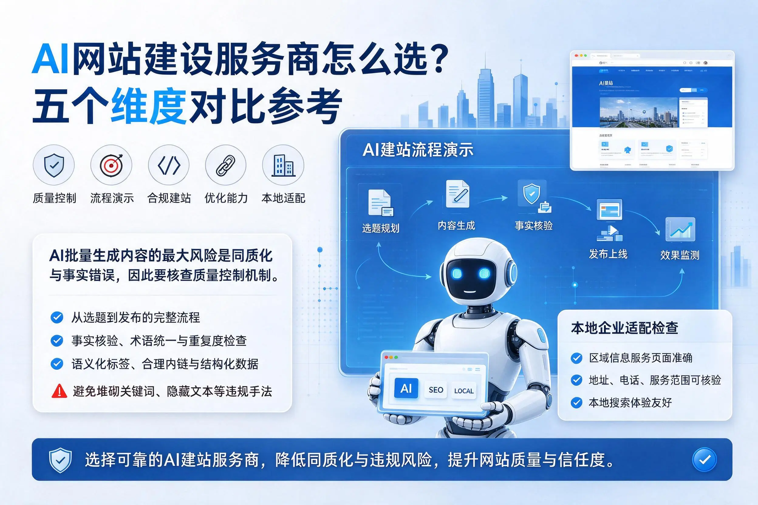 昭通AI网站建设服务商怎么选？五个维度对比参考