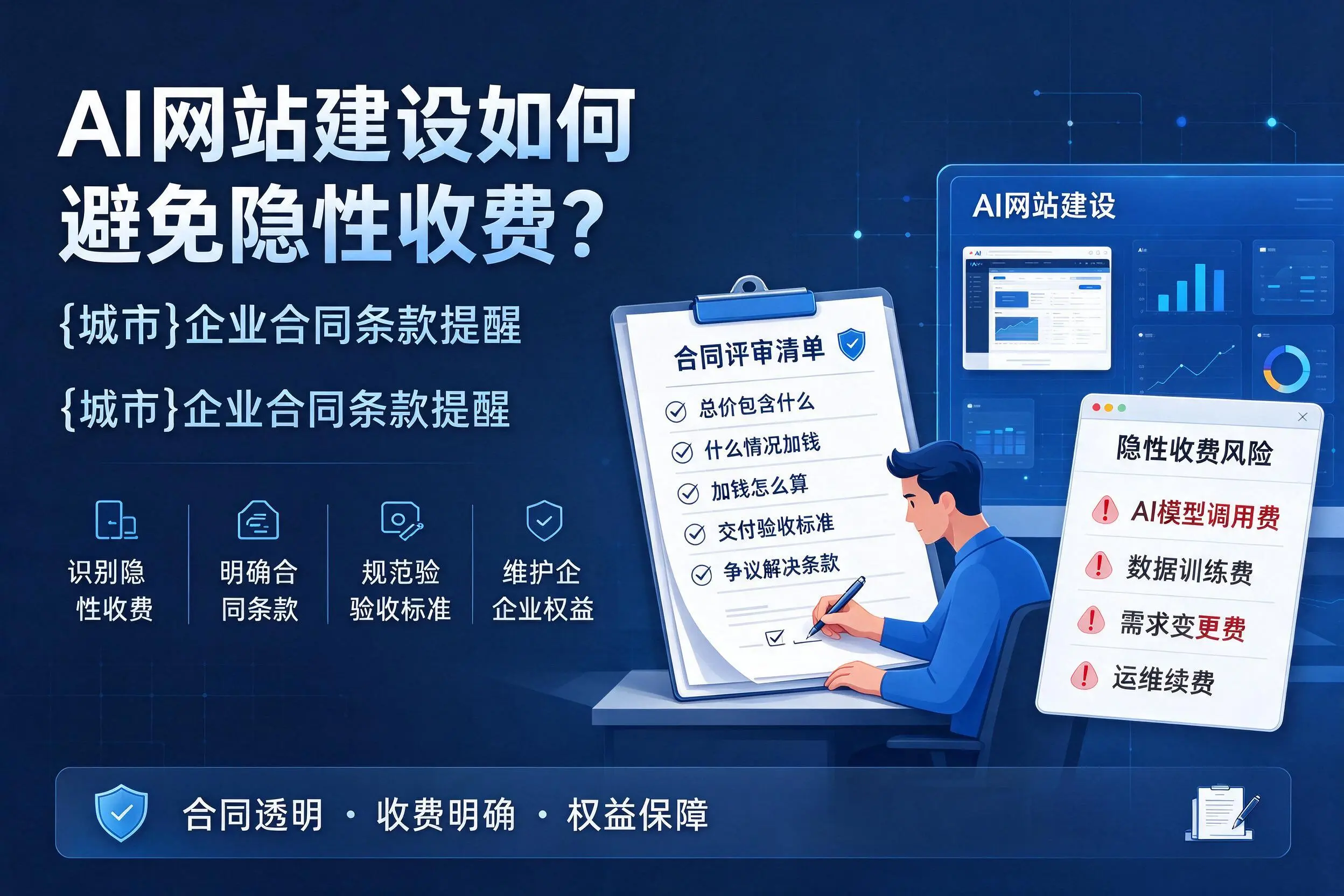AI网站建设如何避免隐性收费?昭通企业合同条款提醒