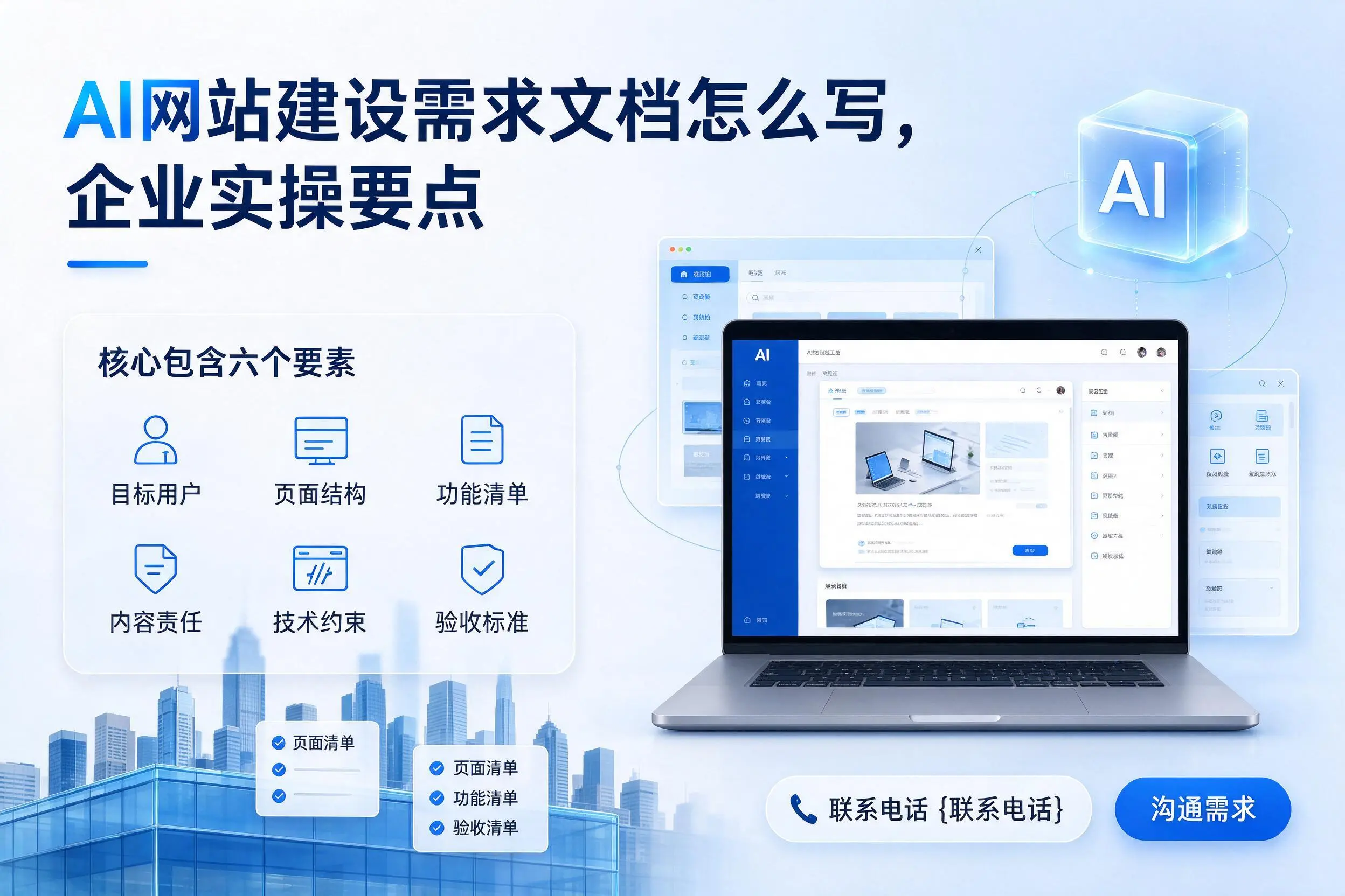 AI网站建设需求文档怎么写,昭通企业实操要点